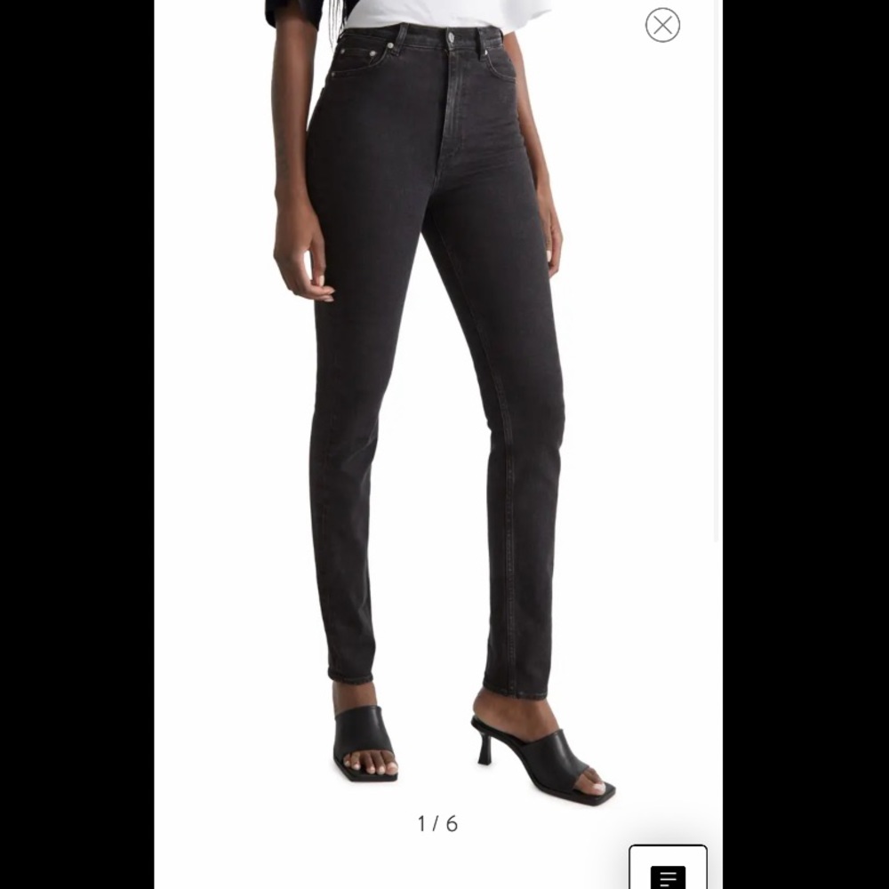 & Other Stories Black Stretch Skinny Jeans